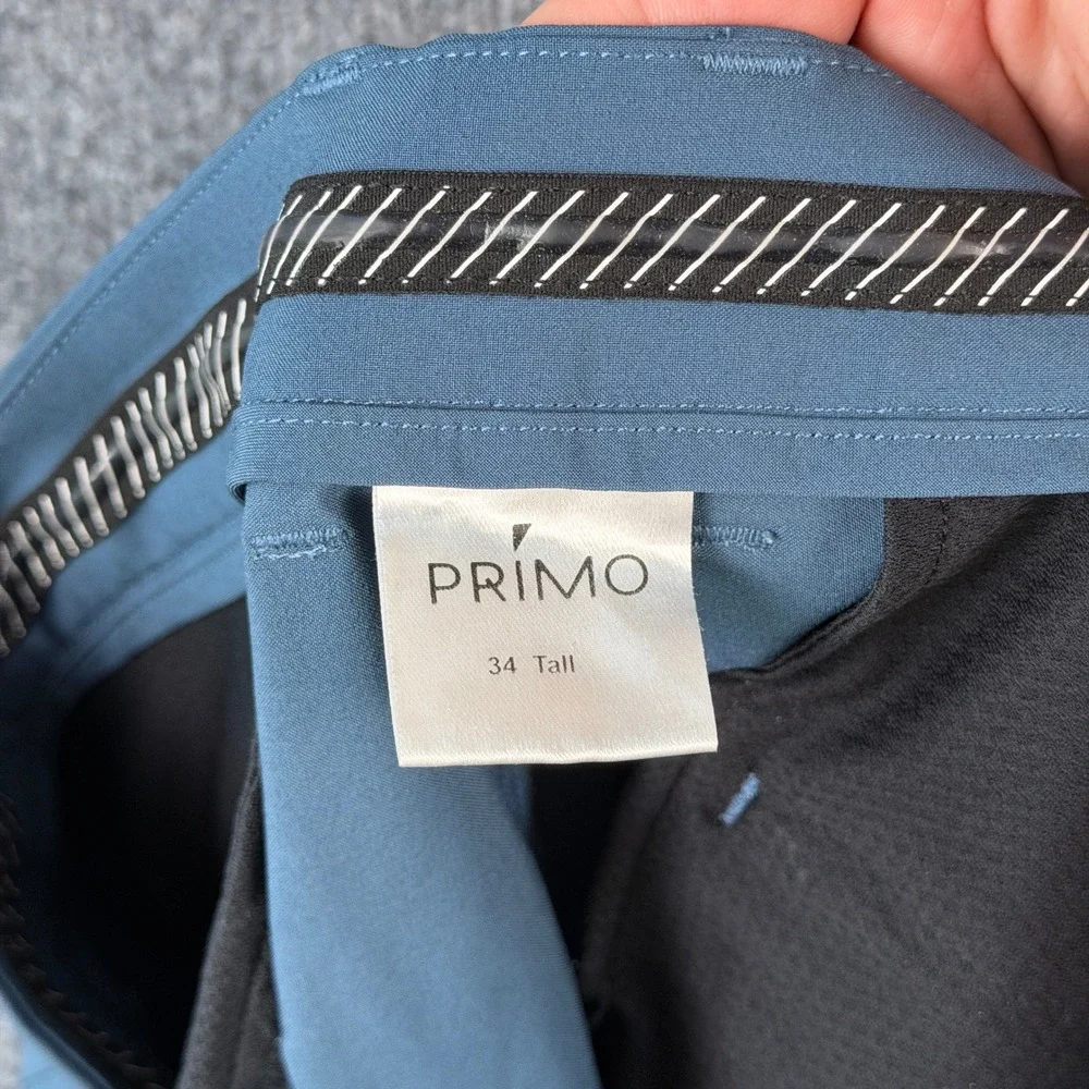 Primo Golf Jogger Pants Mens 34 Tall Blue Performance Tapered Ankle Zip
